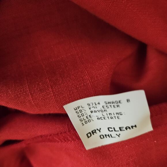 Vintage Red Blazer Jacket Size 4 Petite - Picture 4 of 5